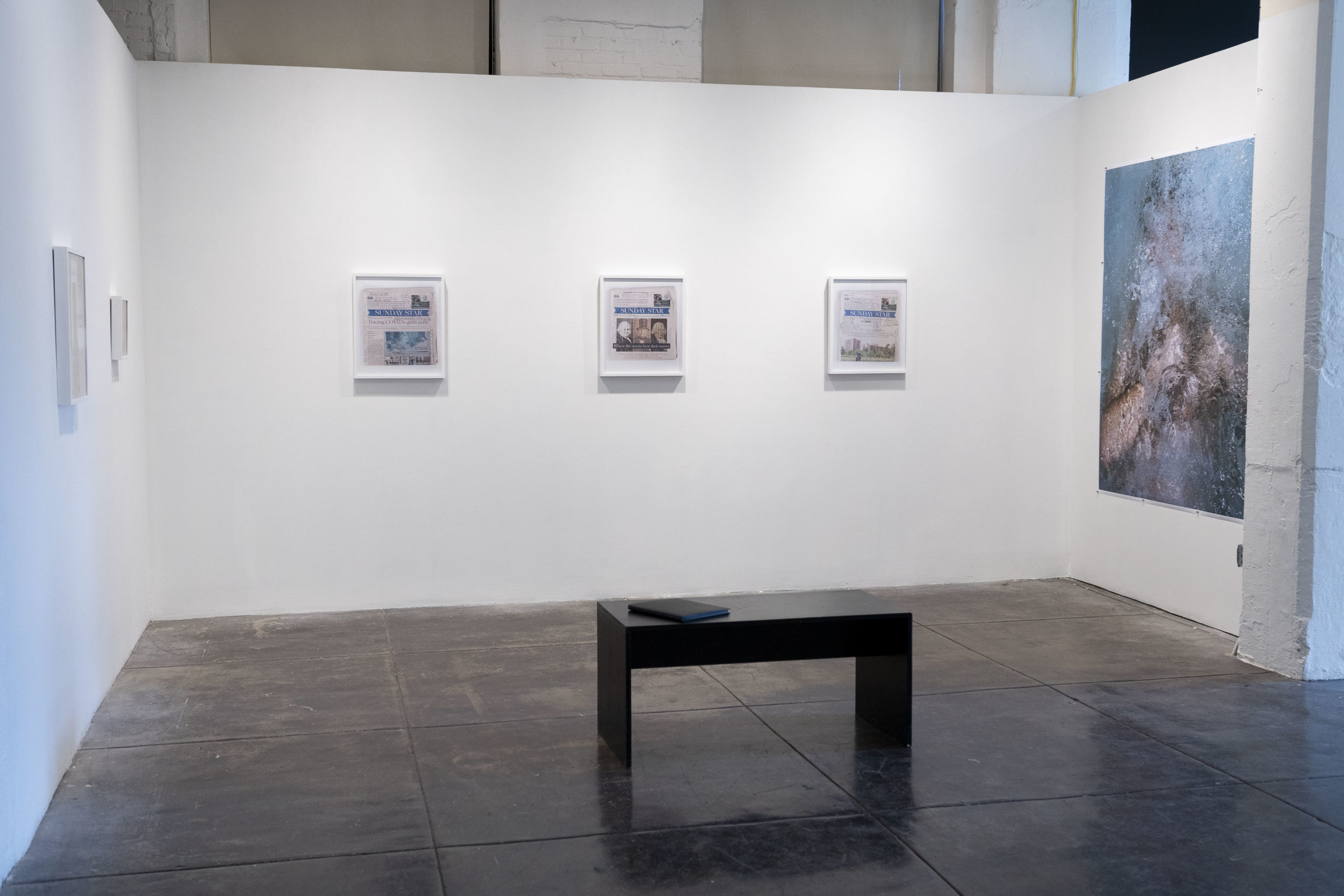 An image of the exhibition installed at TILT Institute